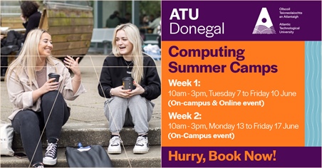Computing Summer Camps Return to ATU Donegal