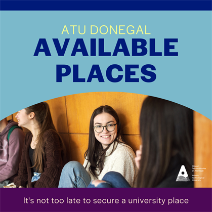 Still time to secure your place at ATU Donegal