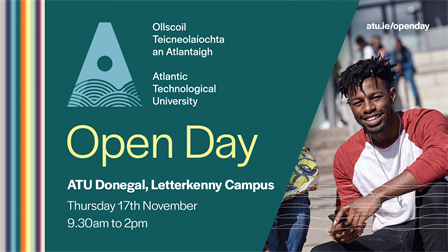 ATU Hosts Open Day at Letterkenny Campus (Thurs 17 Nov)